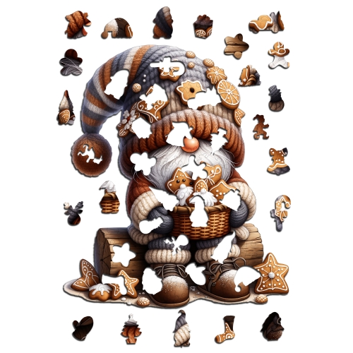 Puzzle Drewniane KRASNAL z pierniczkami 195 el